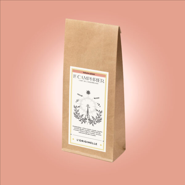 Tisane L’Originelle – infusion menthe poivrée hibiscus – Le Camphrier