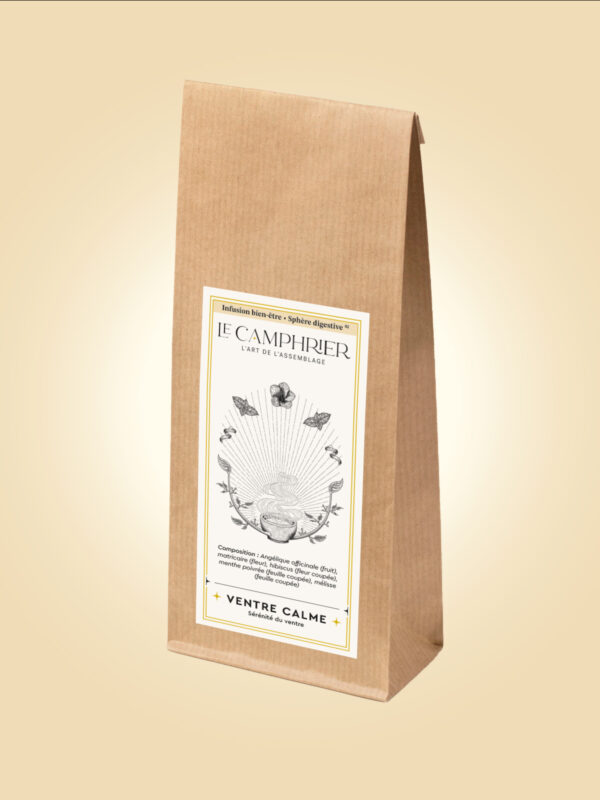 Tisane digestive Ventre Calme – infusion naturelle mélisse hibiscus – Le Camphrier