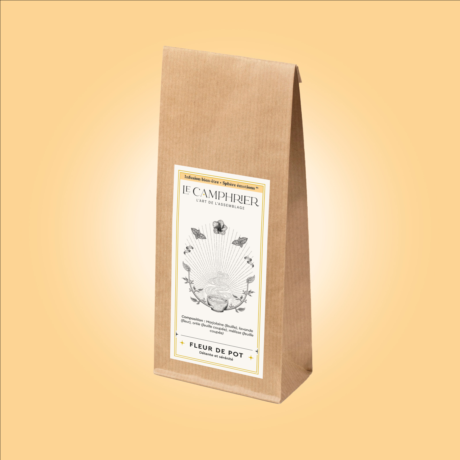 Fleur de Pot – tisane calme marjolaine – infusion artisanale Le Camphrier