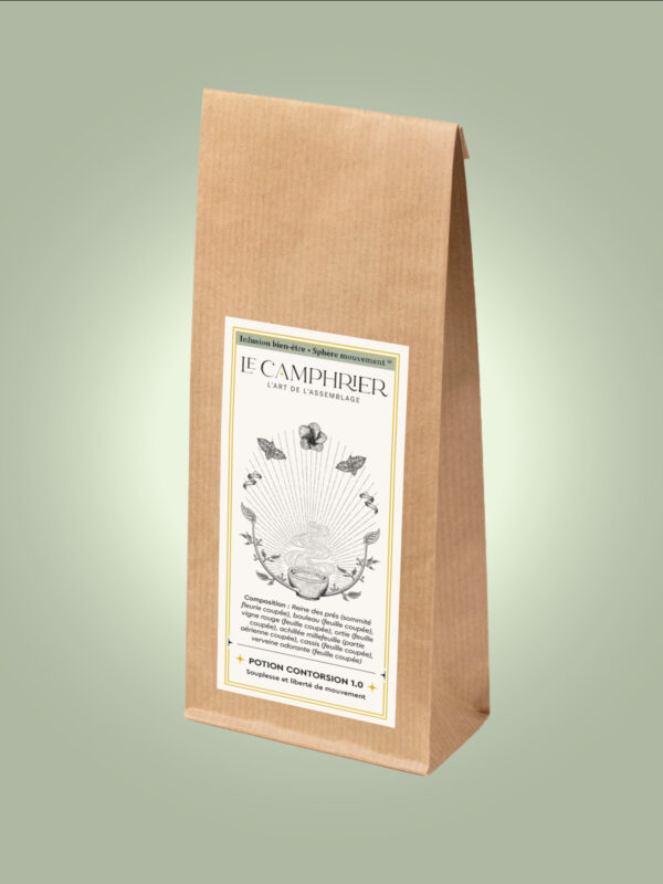 Tisane Potion Contorsion 1 – infusion bien-être pour la mobilité et la souplesse naturelles – Le Camphrier